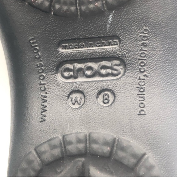 Crocs Women’s black KADEE FLAT sandals W8 - Picture 4 of 7